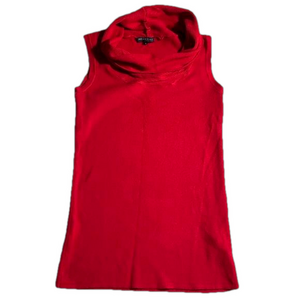 Bellissima fashions red knit sleeveless cowl neck women’s shirt small